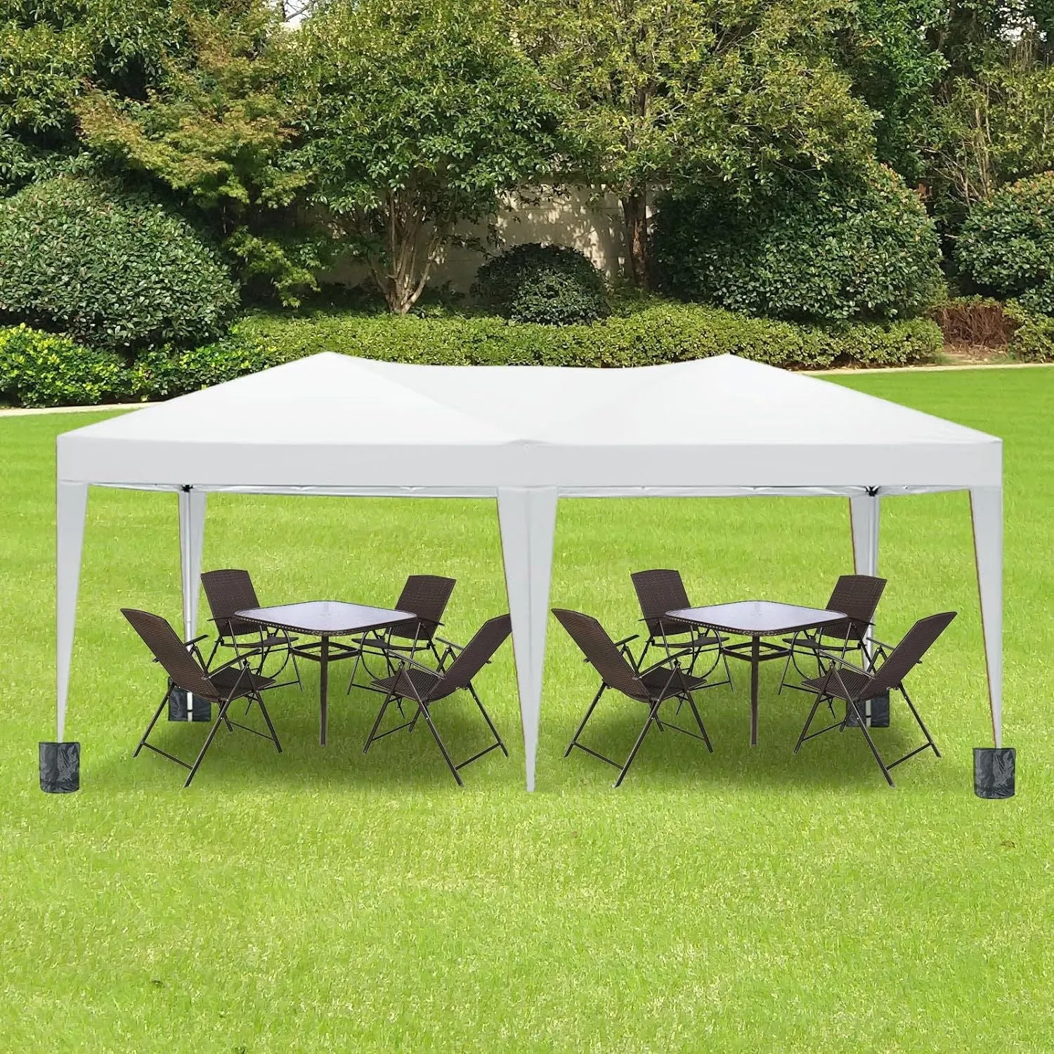 10'X20' Folding Canopy With 6 Removable Sidewalls Outdoor Event Shelter UPF 50  Gazebo Portable Tents For Parties Beach Camping Wedding Ez Pop Up Canopy by Couch.com