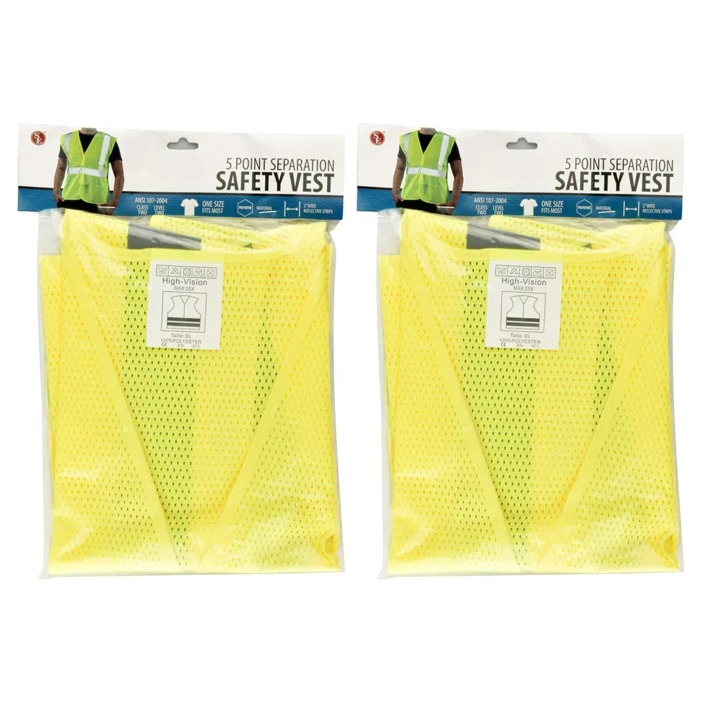 2 High Visibility Construction Safety Vests Class 2 Reflective Construction Work
