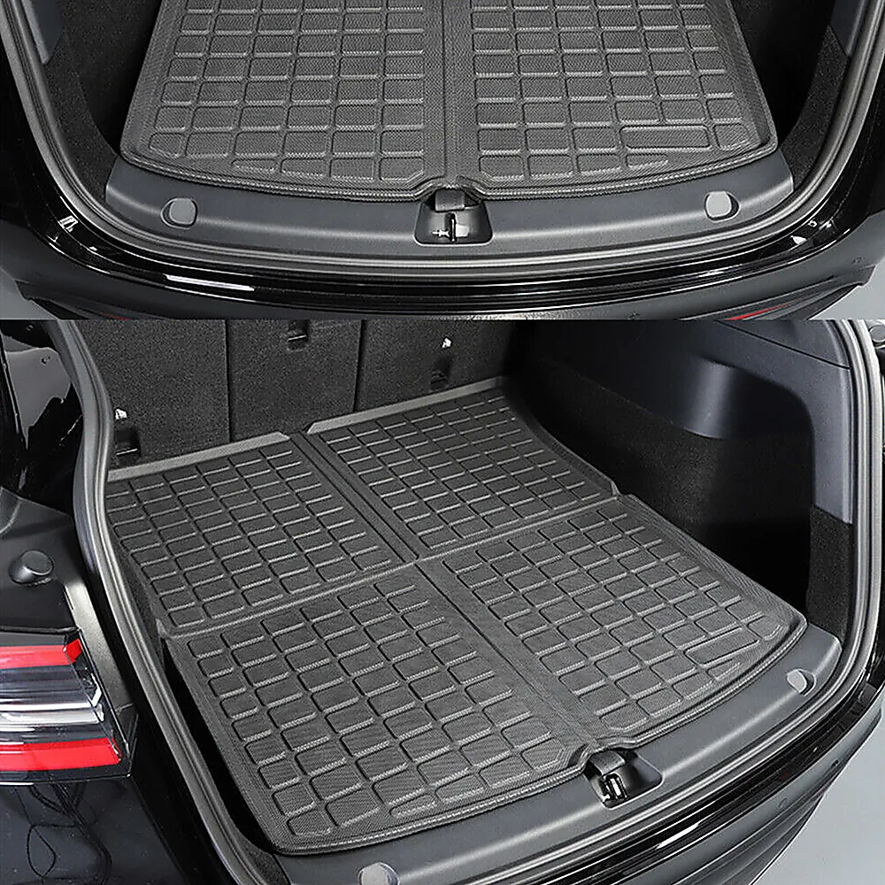 6 piece Tesla Model Y Floor Mats for Front and Rear | Trunk Front Passenger and Driver Side