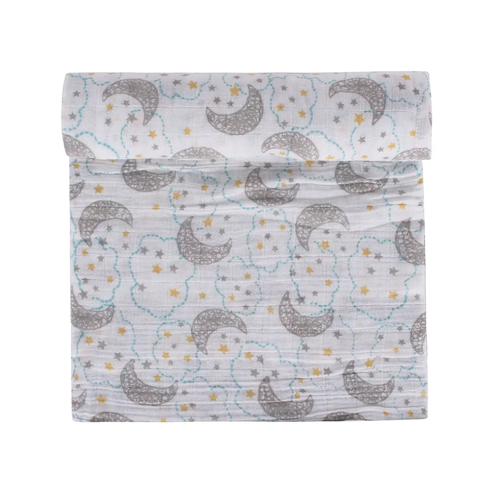 Abracadabra Cotton Muslin Swaddle for Newborns Pack of 3 (Sleepy Friends) - Pastel Multicolor