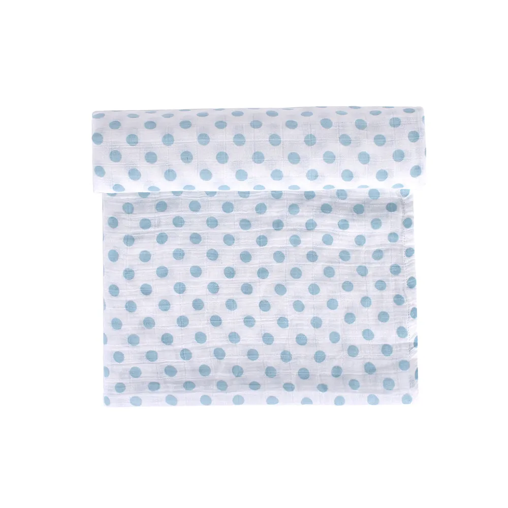 Abracadabra Cotton Muslin Swaddle For Newborns Pack of 3 (Transport) - Blue