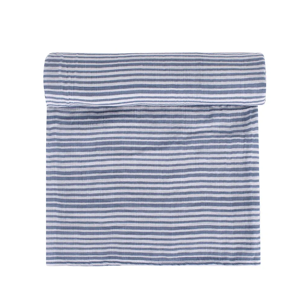 Abracadabra Cotton Muslin Swaddle For Newborns Pack of 3 (Transport) - Blue