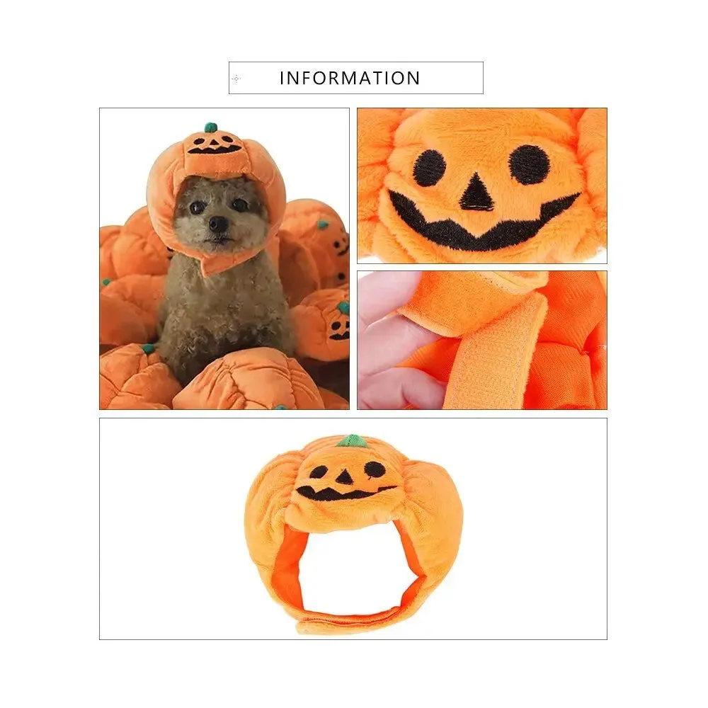 Anniepaw Pumpkin Halloween Pet Hat: Funny Cat & Dog Cosplay Cap for Festive Decoration