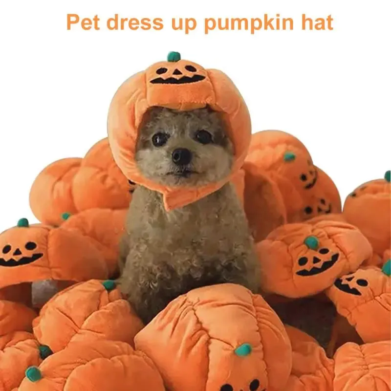 Anniepaw Pumpkin Halloween Pet Hat: Funny Cat & Dog Cosplay Cap for Festive Decoration