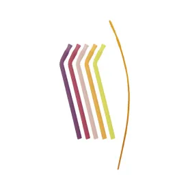 B.box Reusable Silicone Straw-Very Berry  Pack of 5