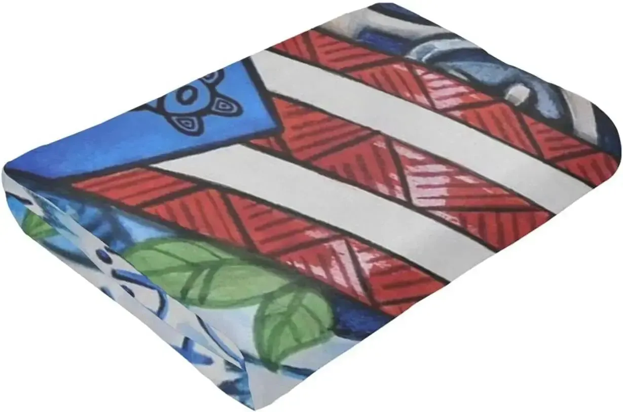 Boricua Puerto Rico Puerto Rican Flag Blanket,Flag Flannel Blankets,Lightweight Soft Cozy Unisex Bed Blanket 80"X60"