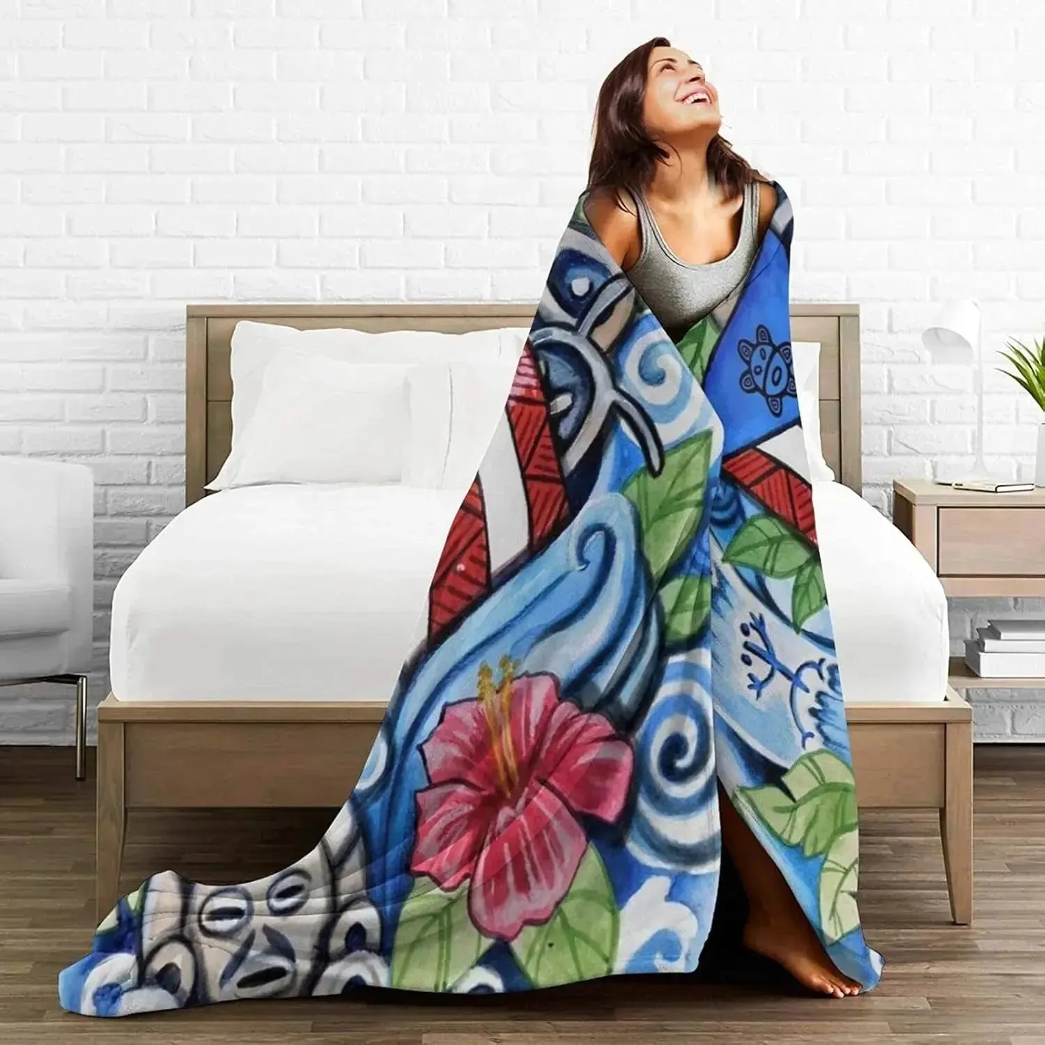 Boricua Puerto Rico Puerto Rican Flag Blanket,Flag Flannel Blankets,Lightweight Soft Cozy Unisex Bed Blanket 80"X60"