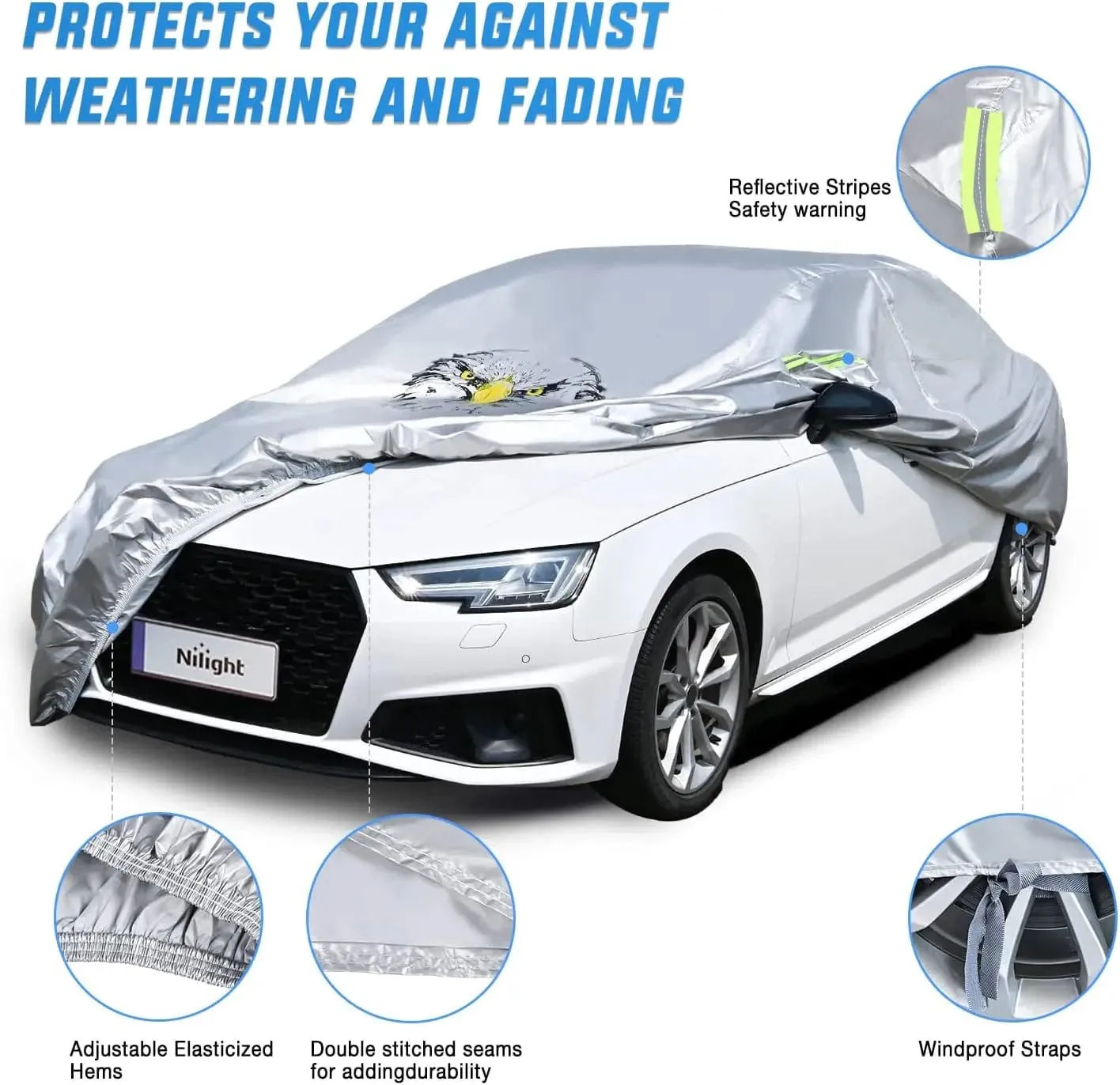 Car Cover UV Protection Length 186 to 193 inch