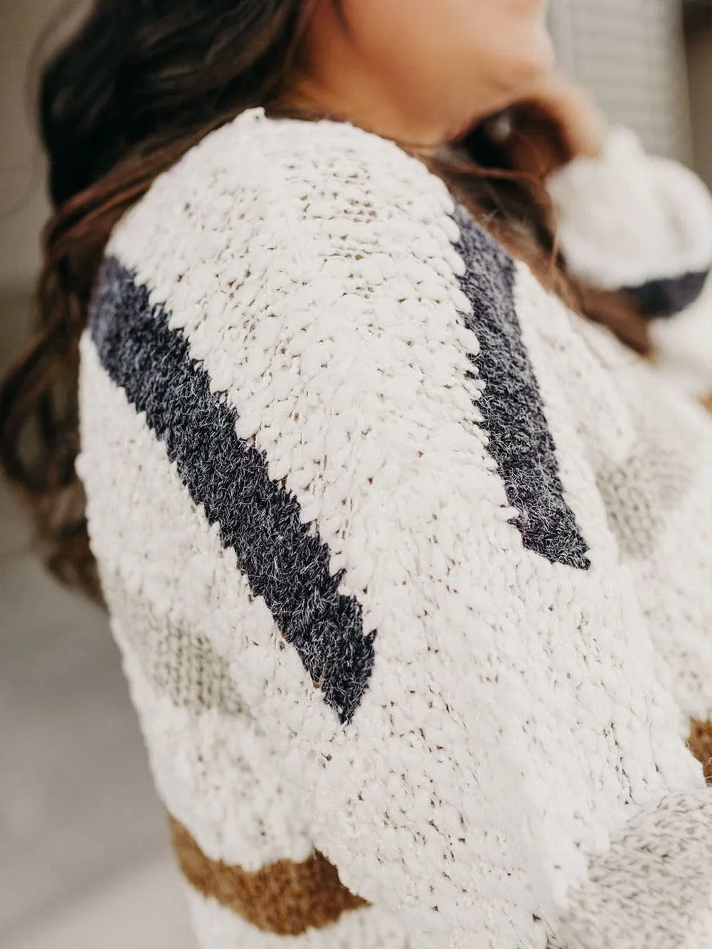Casual Long Sleeve Striped Sweater