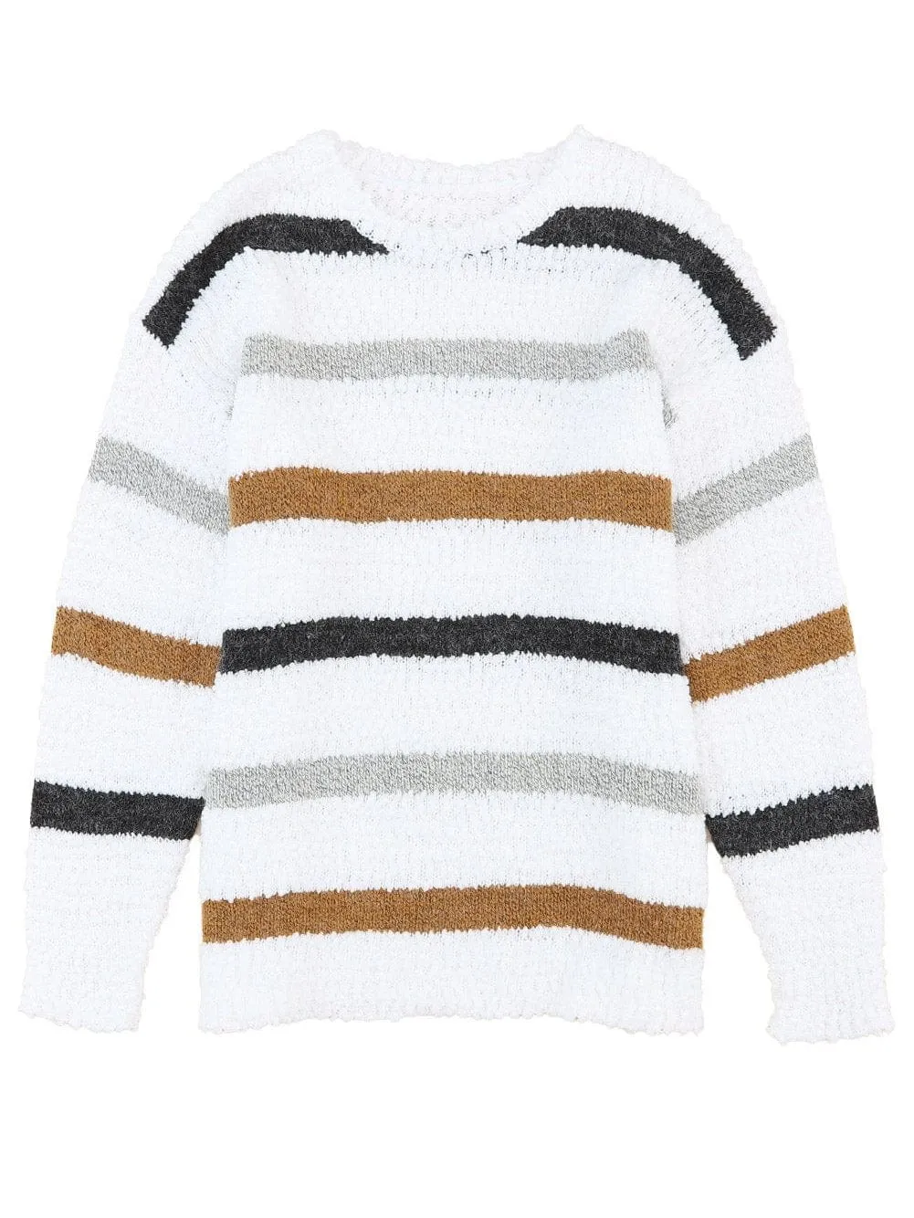 Casual Long Sleeve Striped Sweater