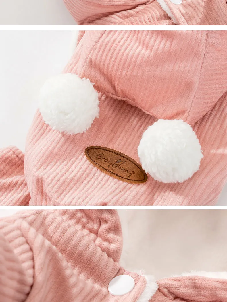 Cat Clothes Autumn and Winter Warm Pet Thickened Cotton-Padded Clothes Cute Pet Clothing