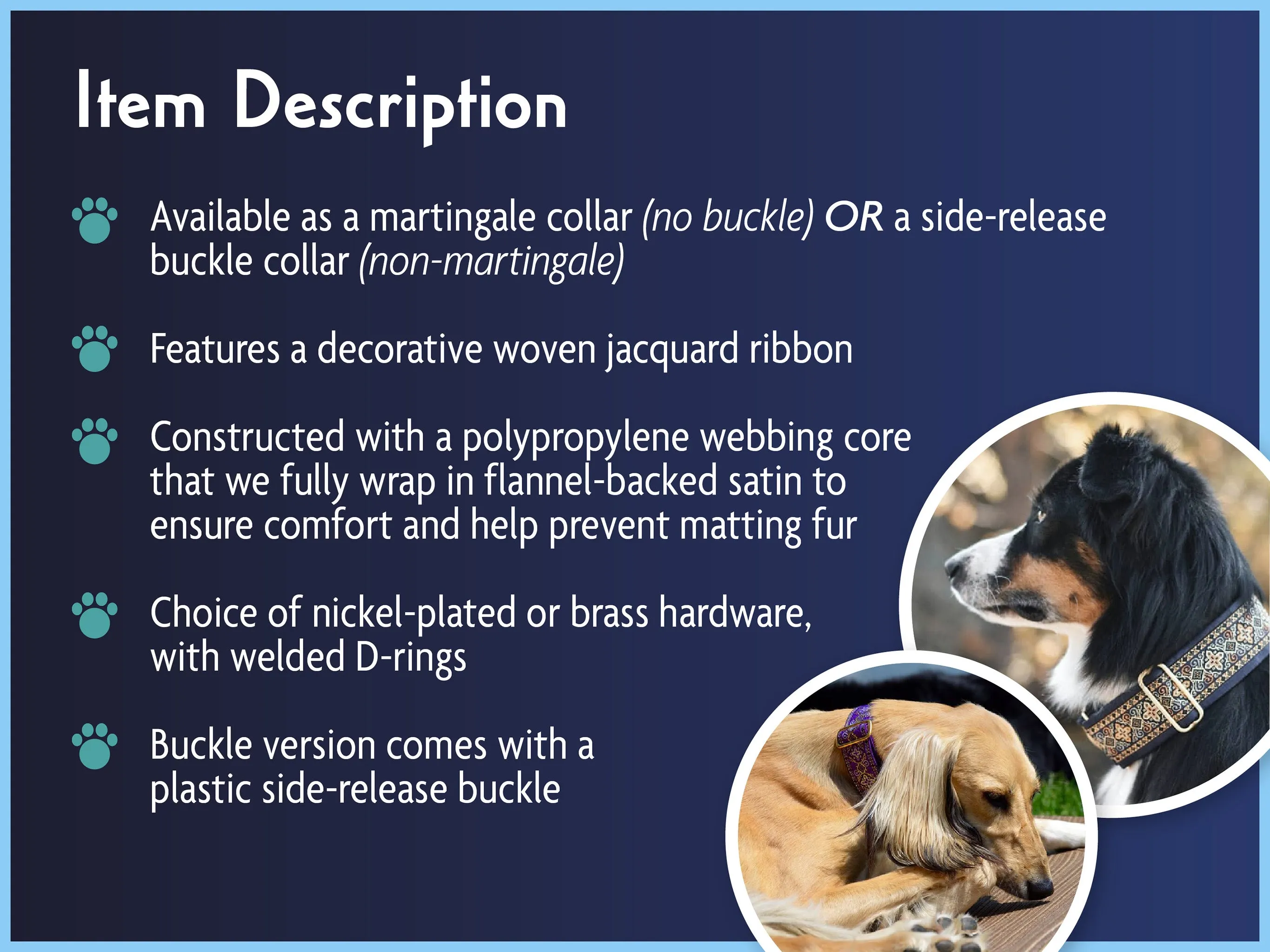 Christmas Peppermints - Martingale or Buckle Dog Collar - 1" Width