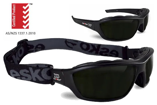 Combat X4 Safety Glasses, Meets USA Military Ballistic Eyewear Standard.