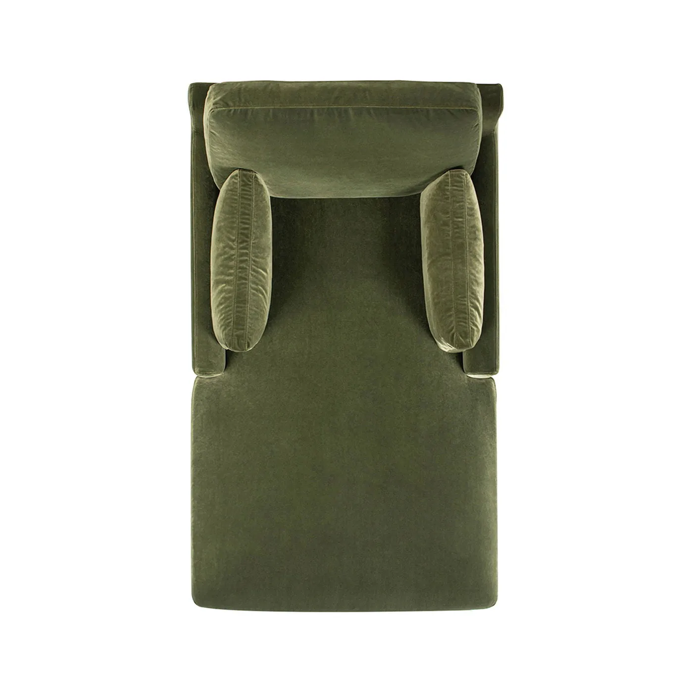 Couch.com Pasadena Modern Farmhouse Chaise Lounge Chair Olive Green, Durable Design, Easy to Clean, Fabric Construction, Dark Green Finish by Couch.com