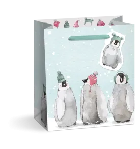 Cozy Penguins Holiday Gift Bag