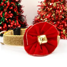 Dog Collar Flower - Red Velvet by Mimi Green FINAL SALE