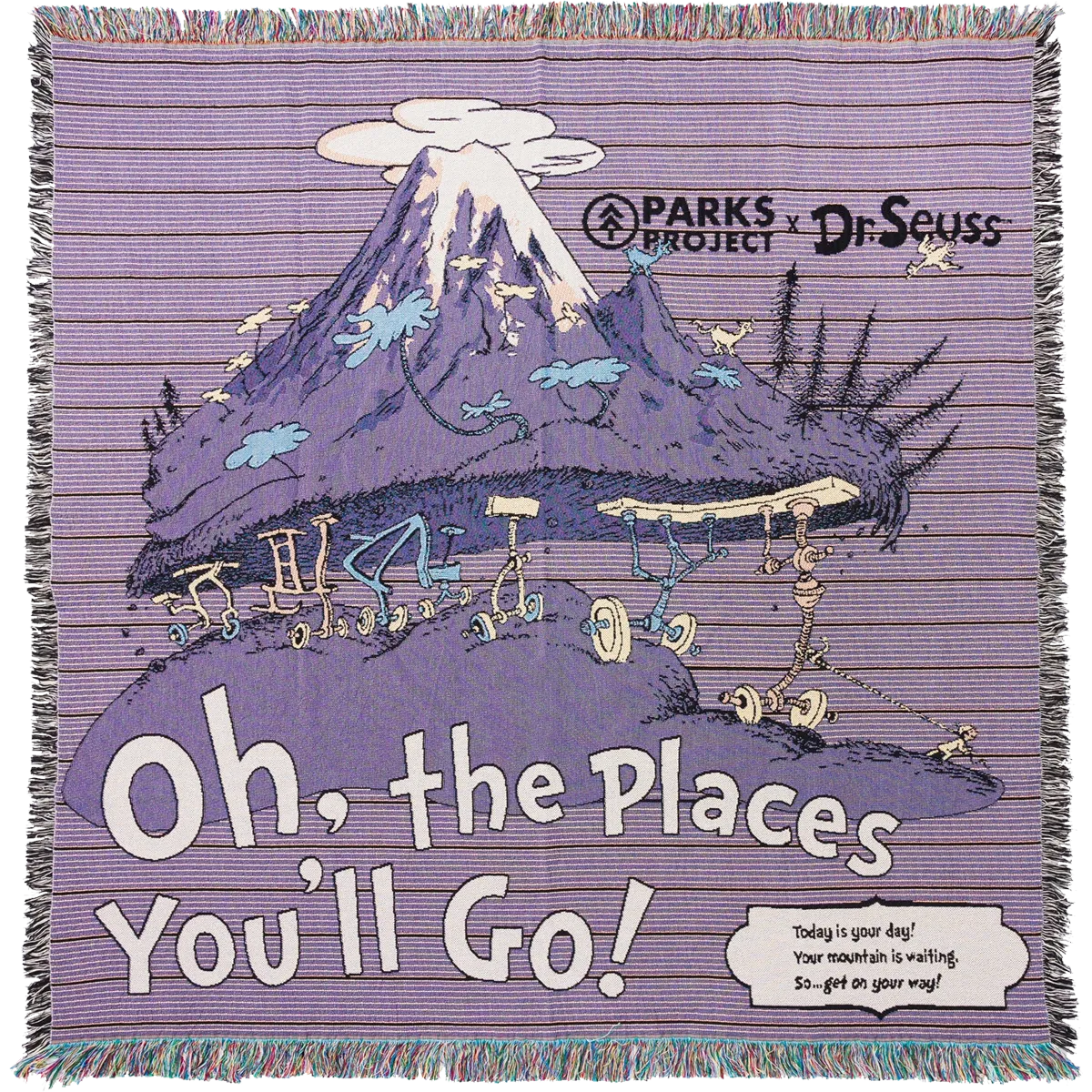 Dr. Seuss x Parks Project Striped Woven Blanket