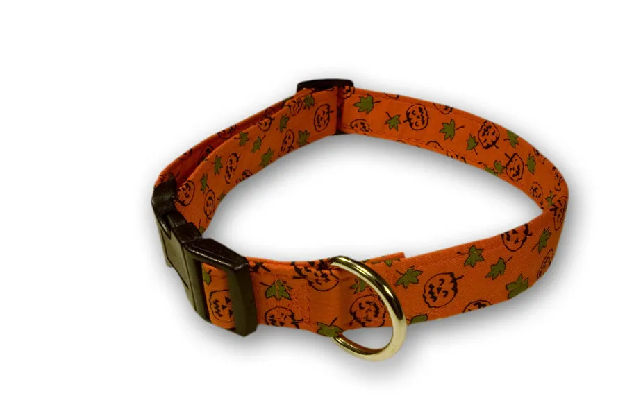 Elmo's Closet Jack O'Lanterns & Leaves Dog Collar