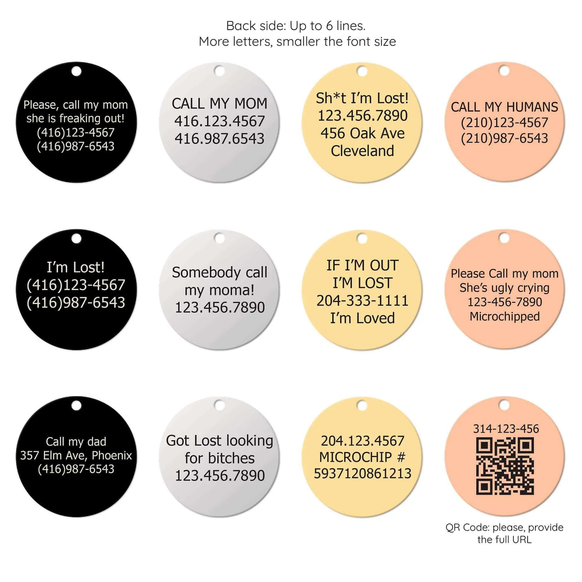 Engraved Dog Tags Canada - Honk