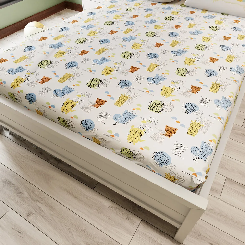 Fancy Fluff Kids Bedsheet Set – Animal Planet- Single/Double