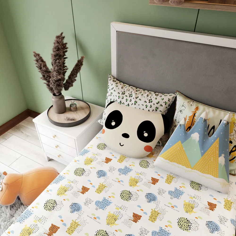 Fancy Fluff Kids Bedsheet Set – Animal Planet- Single/Double