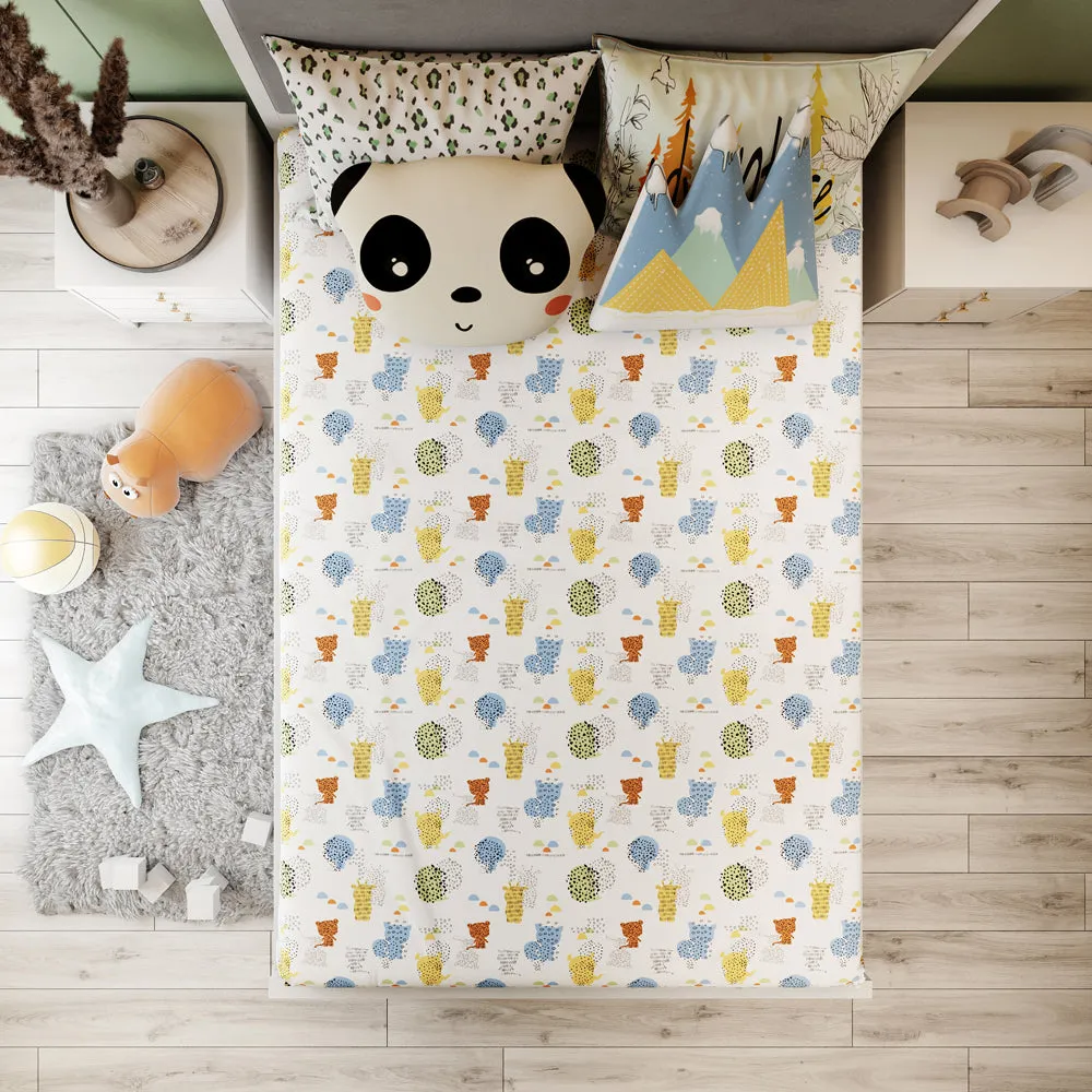 Fancy Fluff Kids Bedsheet Set – Animal Planet- Single/Double