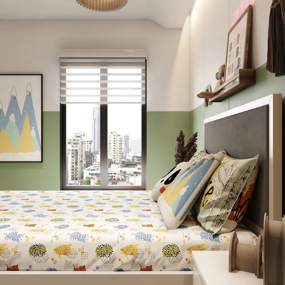 Fancy Fluff Kids Bedsheet Set – Animal Planet- Single/Double