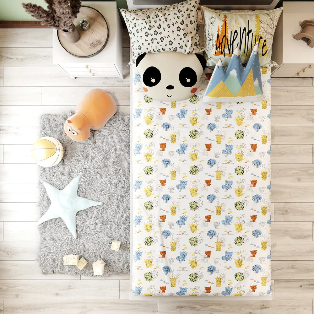 Fancy Fluff Kids Bedsheet Set – Animal Planet- Single/Double