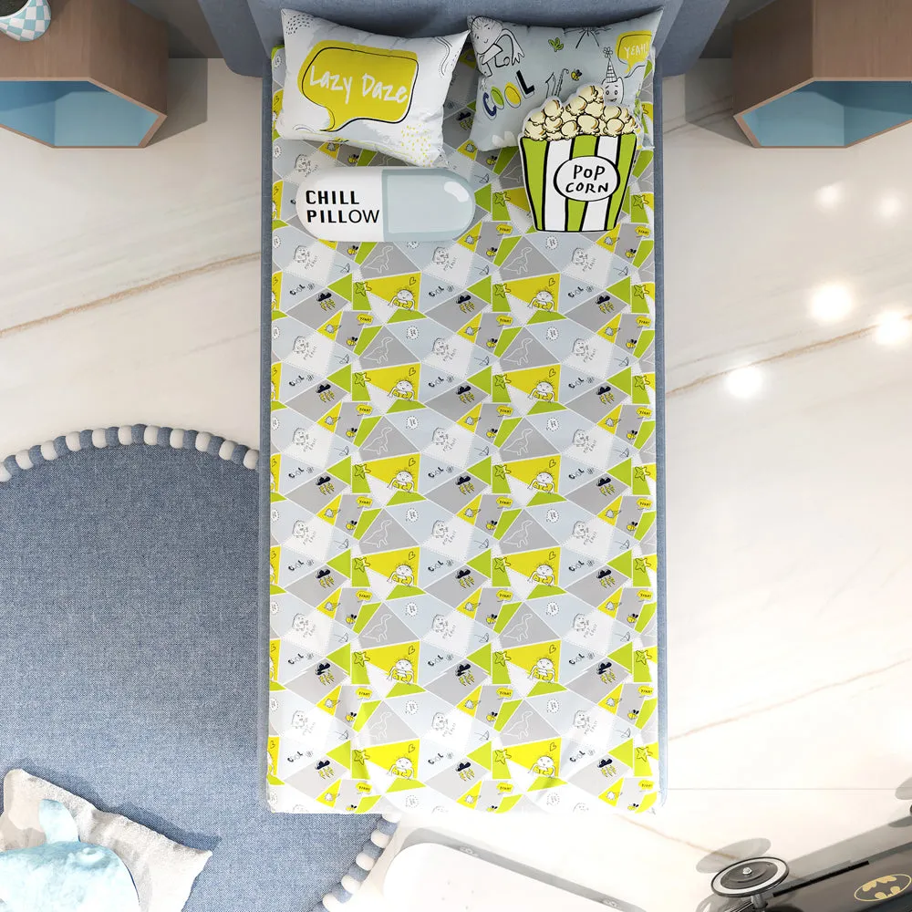 Fancy Fluff Kids Bedsheet Set – Doodle Land- Single/ Double