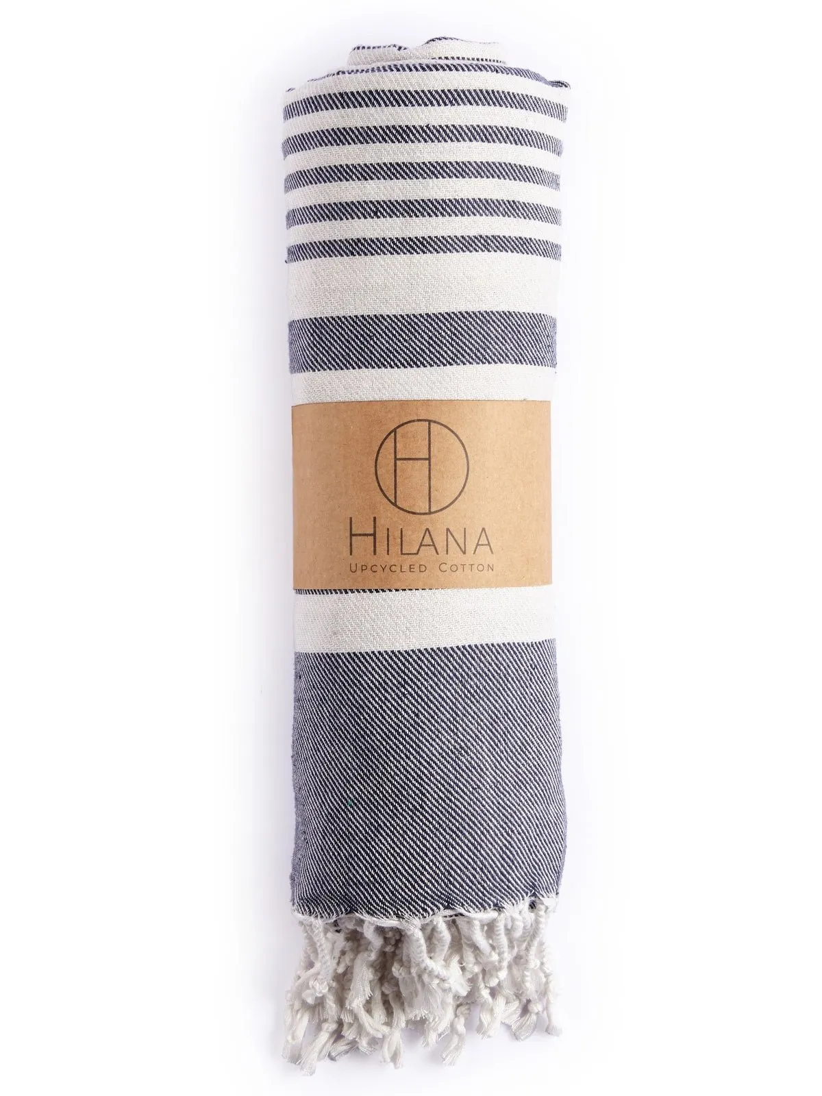 Fethiye Striped Blanket Throw - Blue