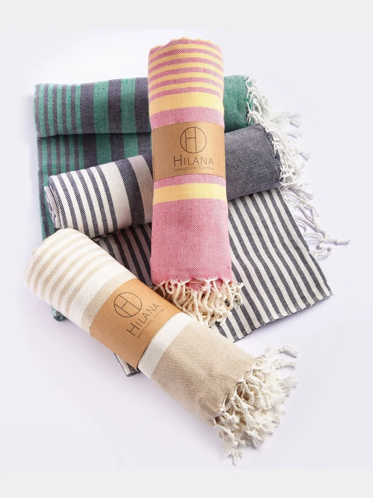 Fethiye Striped Blanket Throw - Blue