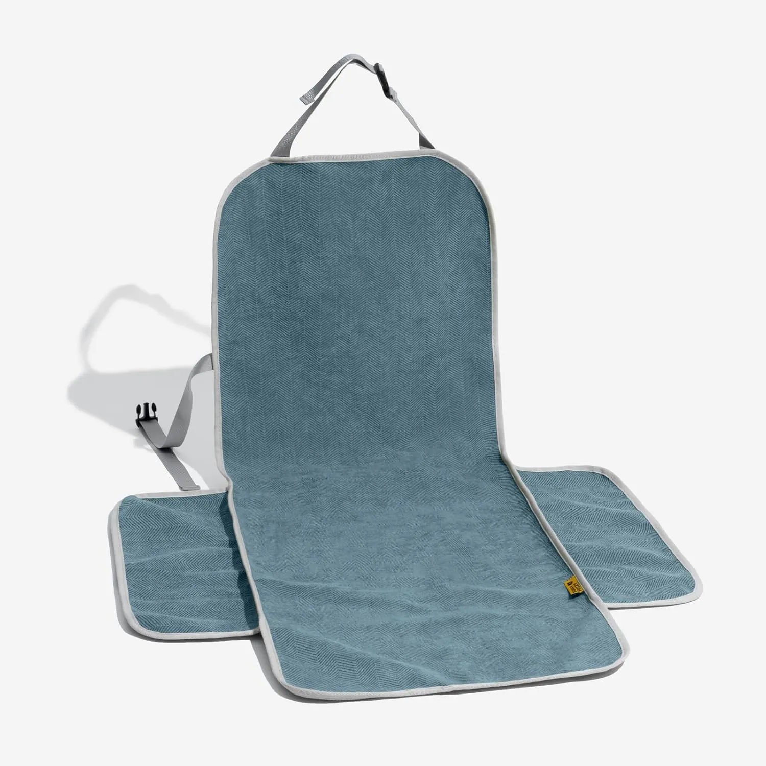 FUNNYFUZZY Chenille Dog Car Seat Cover for Pets, Waterproof Car Seat Protector with Nonslip Bottom, Scratchproof Soft Dog Seat Cover for Car, Truck and SUV, Front Seat(Blue, 17.7''W x 18.1''L21.3"H)