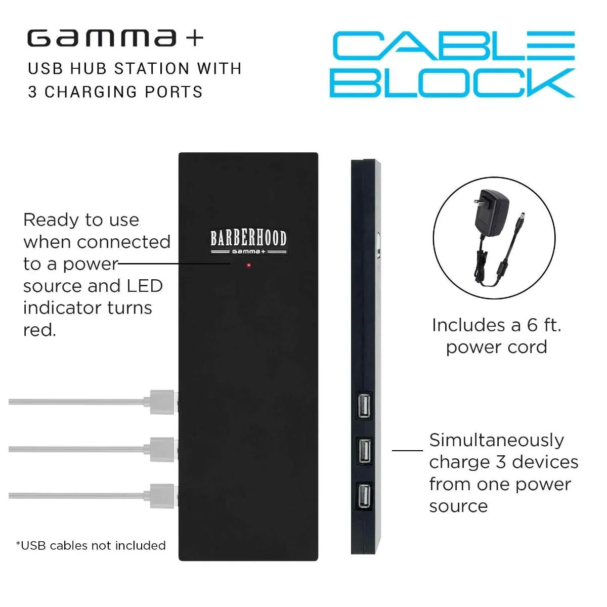 Gamma  USB Port Hub Station Charging Block