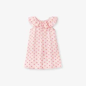 Heart Stripe Sleeveless Summer Dress