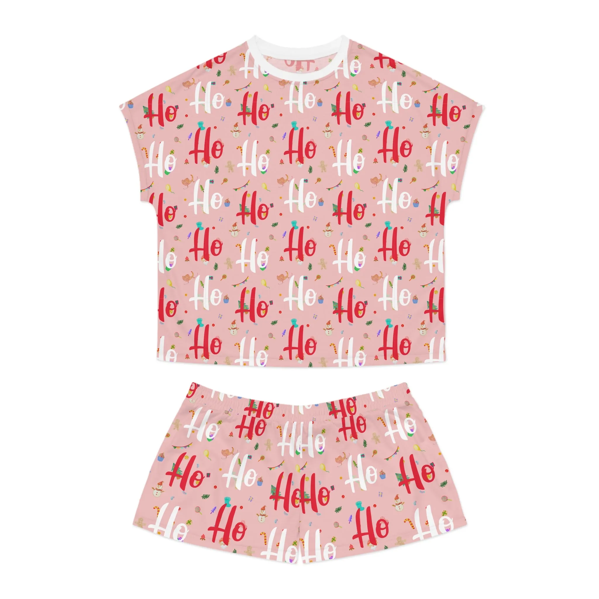 Ho Ho Ho Christmas Pajamas Set Womens Holiday Sleepwear Festive Loungewear Gift