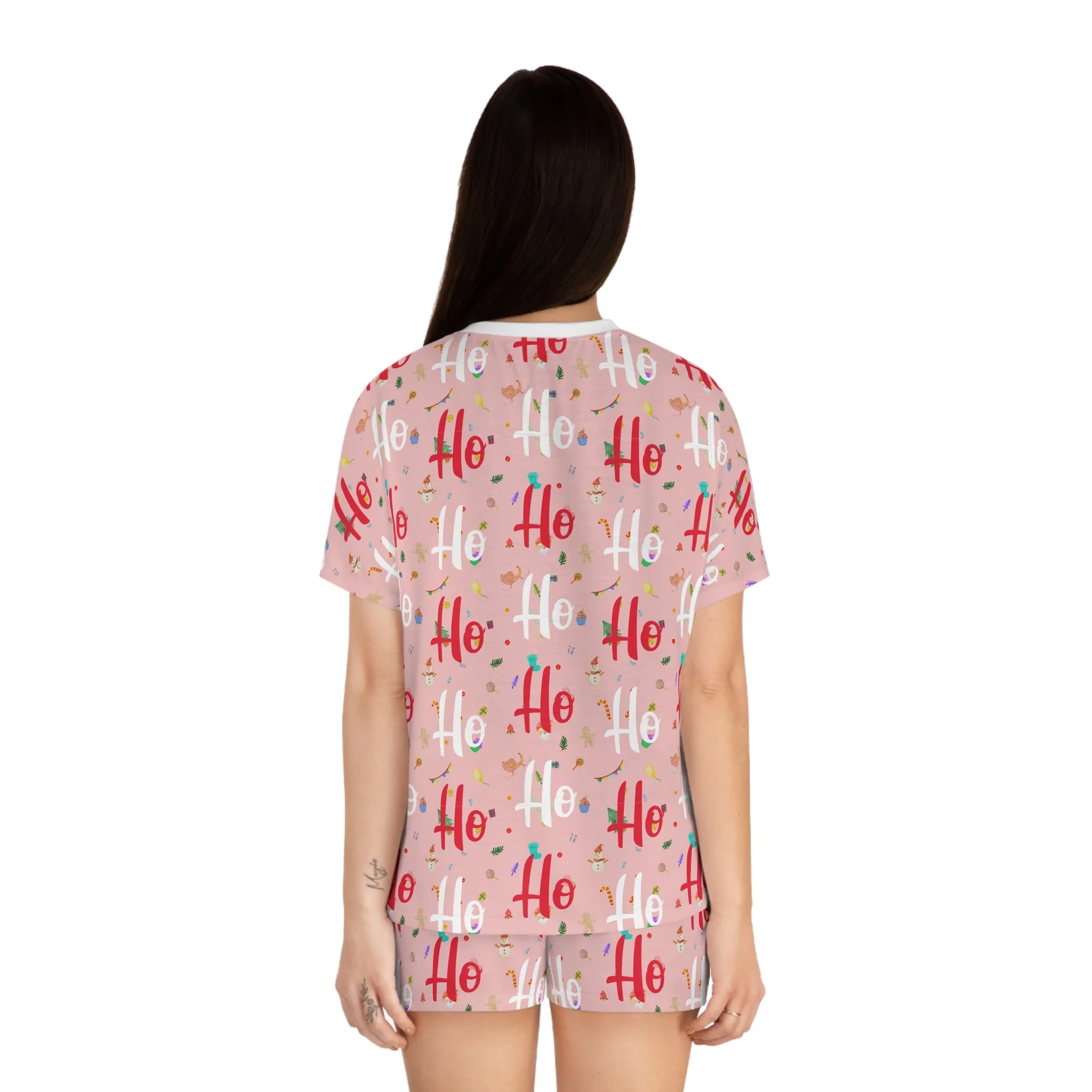 Ho Ho Ho Christmas Pajamas Set Womens Holiday Sleepwear Festive Loungewear Gift
