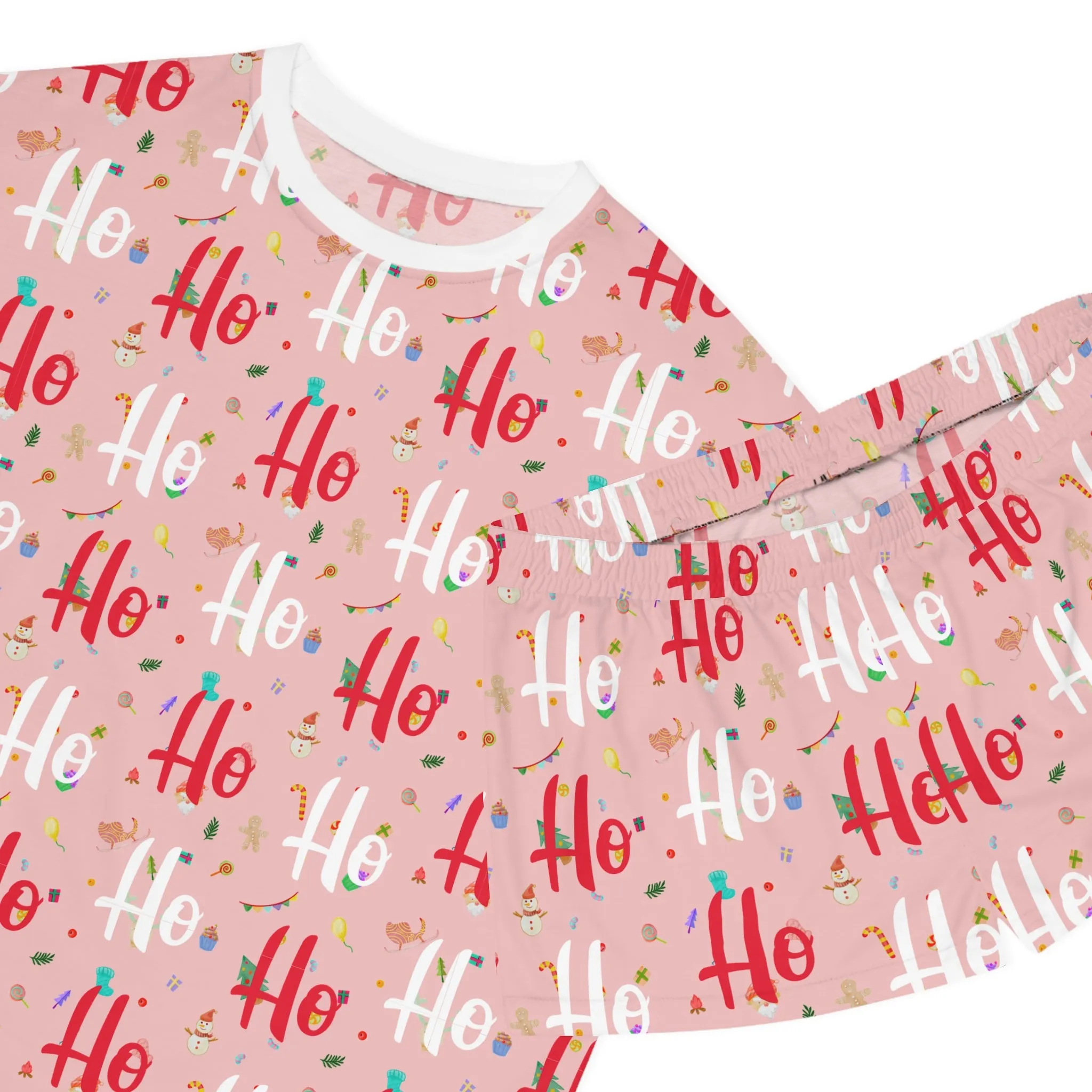 Ho Ho Ho Christmas Pajamas Set Womens Holiday Sleepwear Festive Loungewear Gift