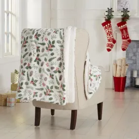 Holiday Sherpa Throw - Esmay Collection Little Holly