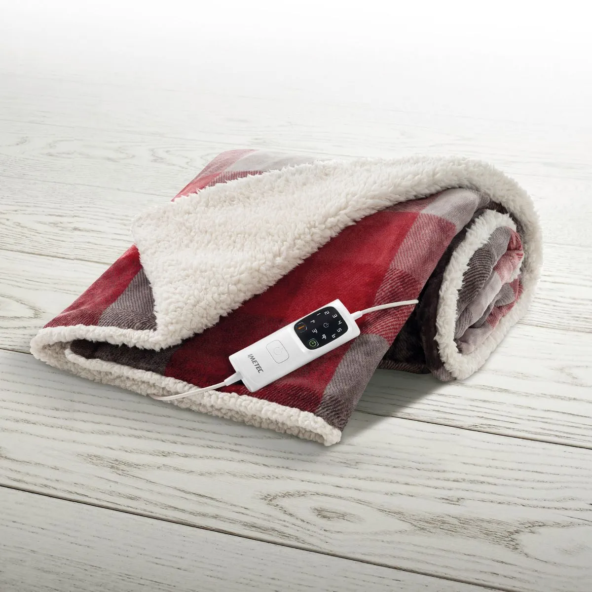 Imetec Deluxe Throw Tartan/White Sherpa |16739