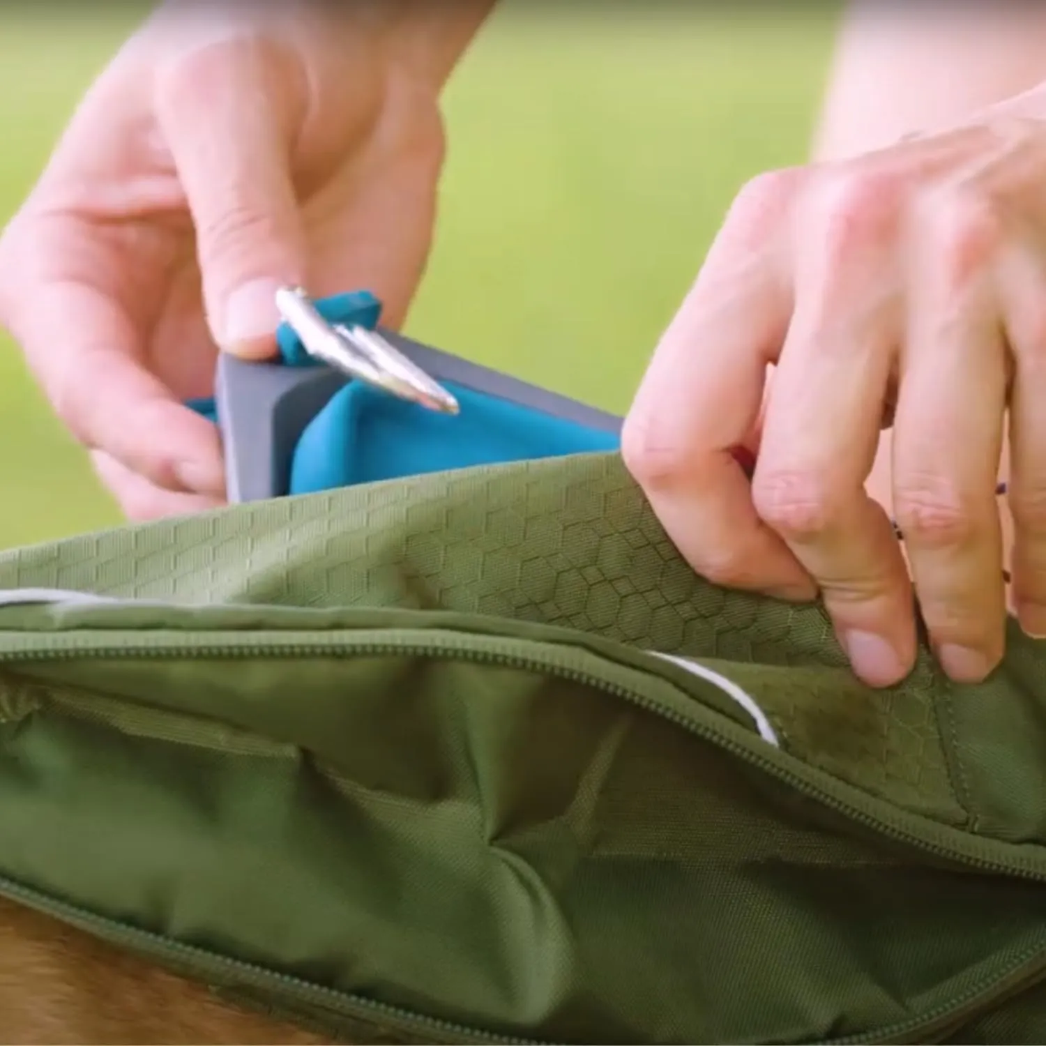 Kurgo Cascade Harness, Hiking Backpack for Dogs, Pet Harness with Backpack for Camping with a Dog (Green, Extra Large)