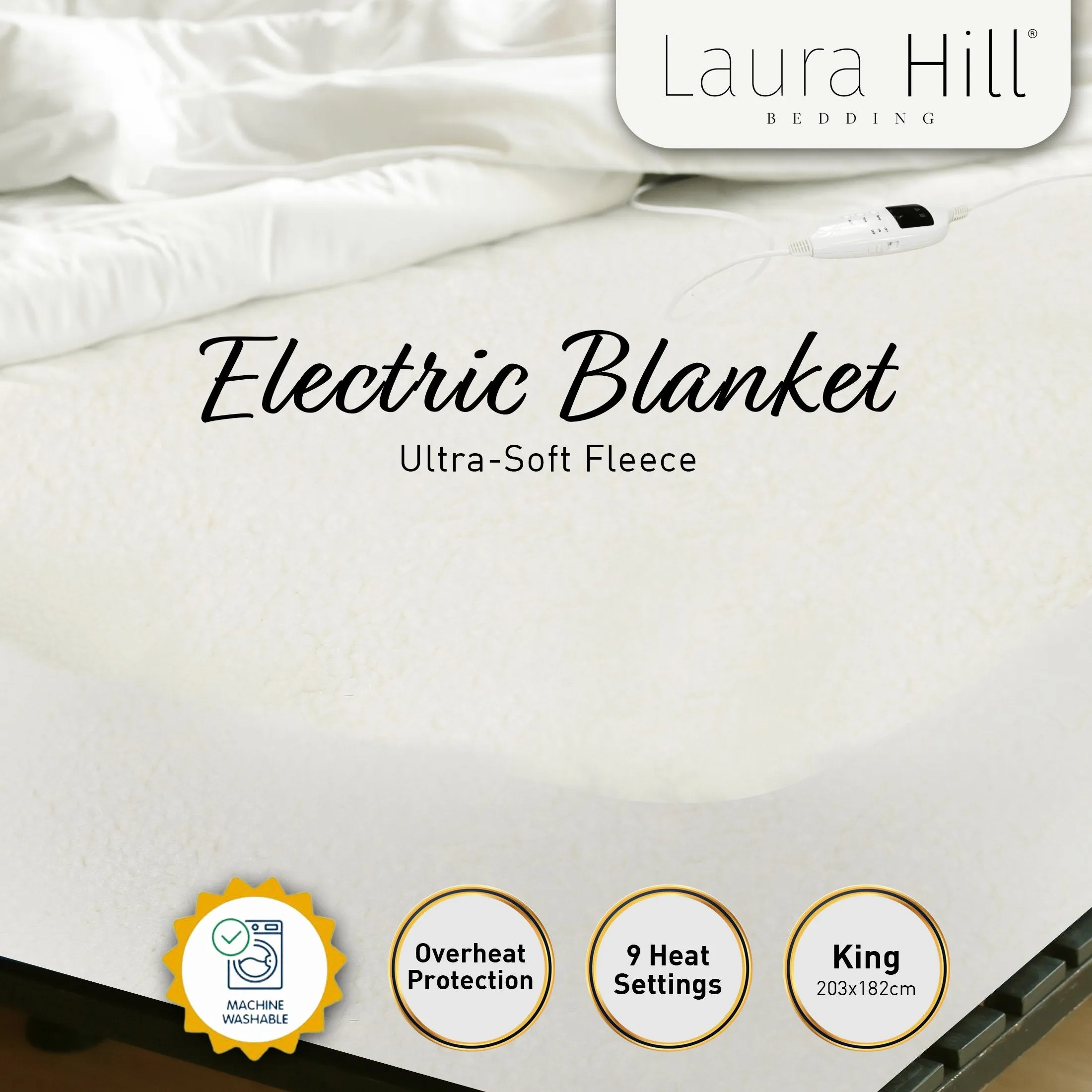 Laura Hill Electric Blanket Heated Fitted King Size