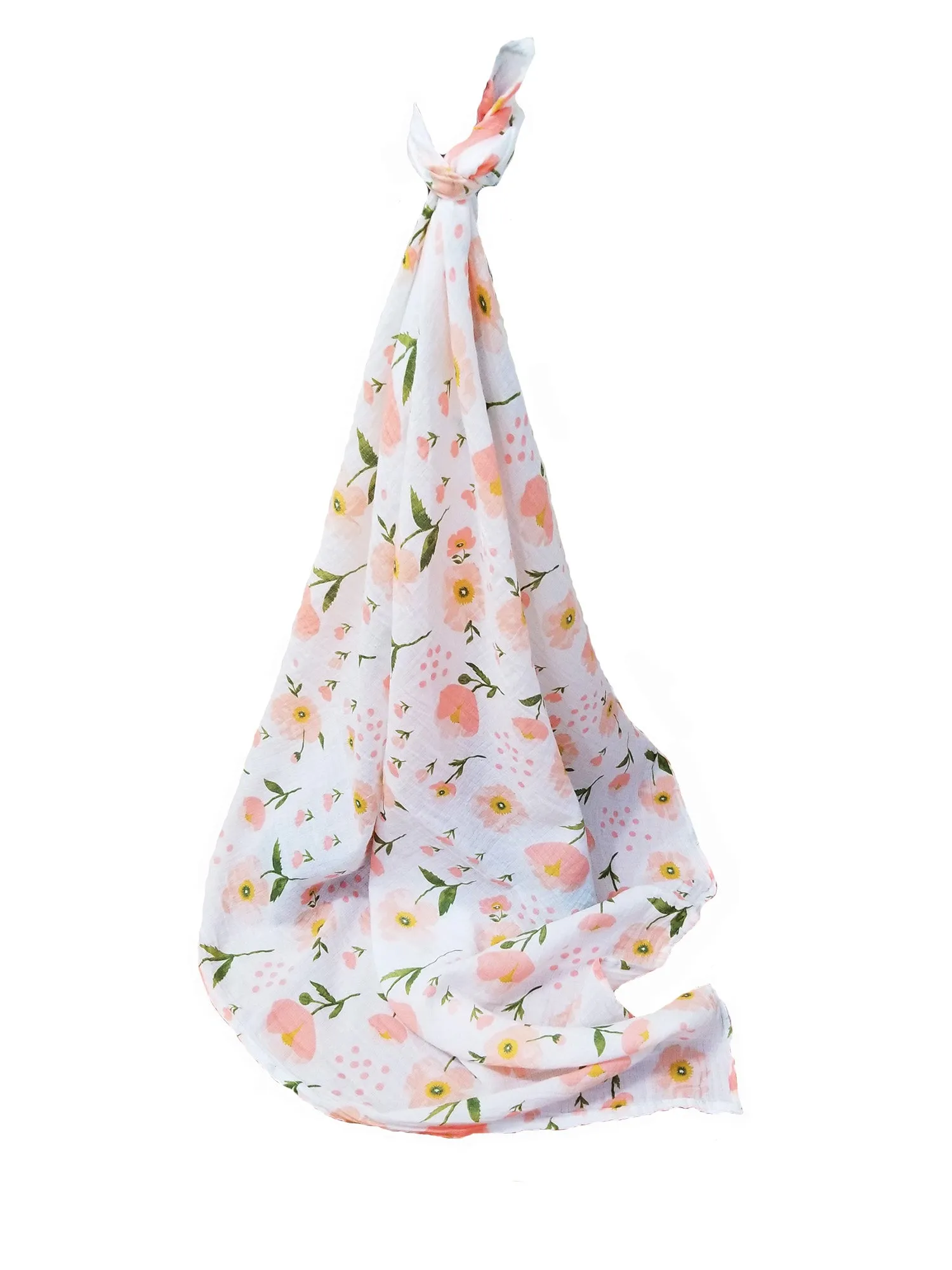 Lightweight Baby Blanket- 2 Pack with Travel Bag- Blush Floral Print