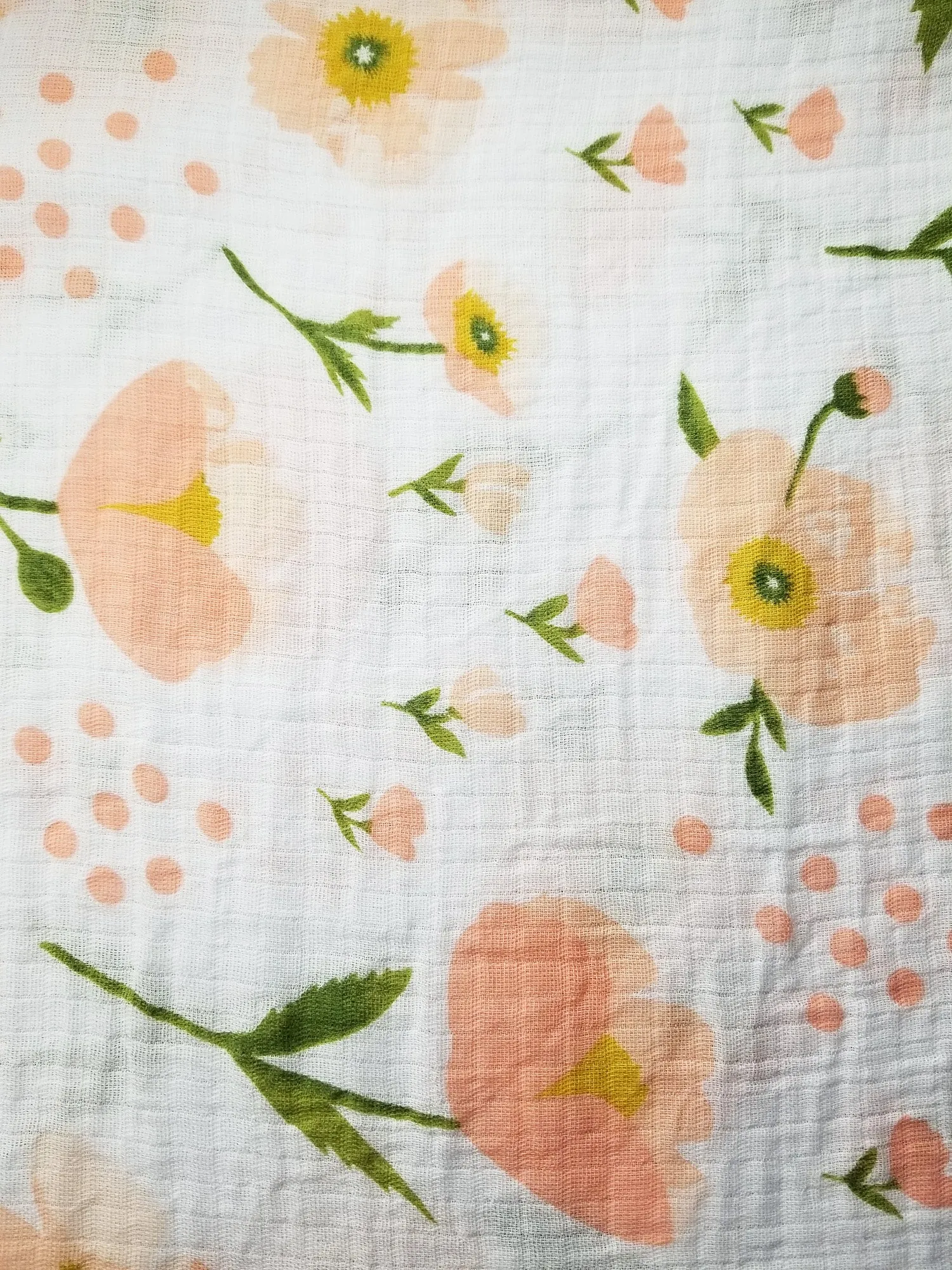 Lightweight Baby Blanket- 2 Pack with Travel Bag- Blush Floral Print