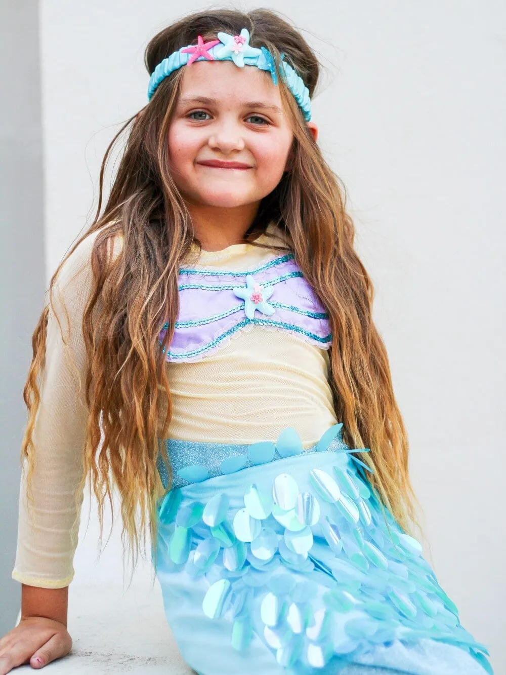 Magical Mermaid Costume Deluxe Girls or Toddler Halloween Dress Up