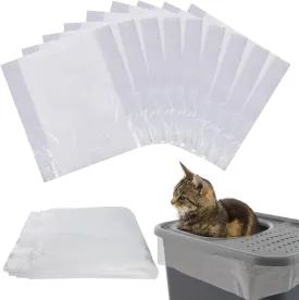 MEWTOGO 24 Pcs Litter Pan Liners Fit for Petmate Brand, Compatible with Top Entry Litter Pans Model, Durable Thickened Replacement Liner Bags for Disposal of Cat Waste