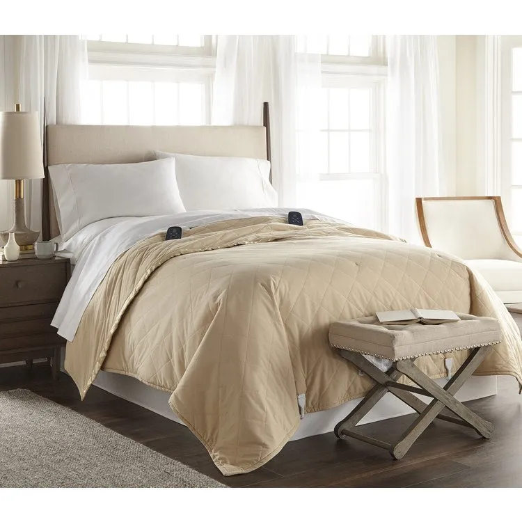 Micro Flannel 7 Layers of Warmth Electric Blanket - King/Chino