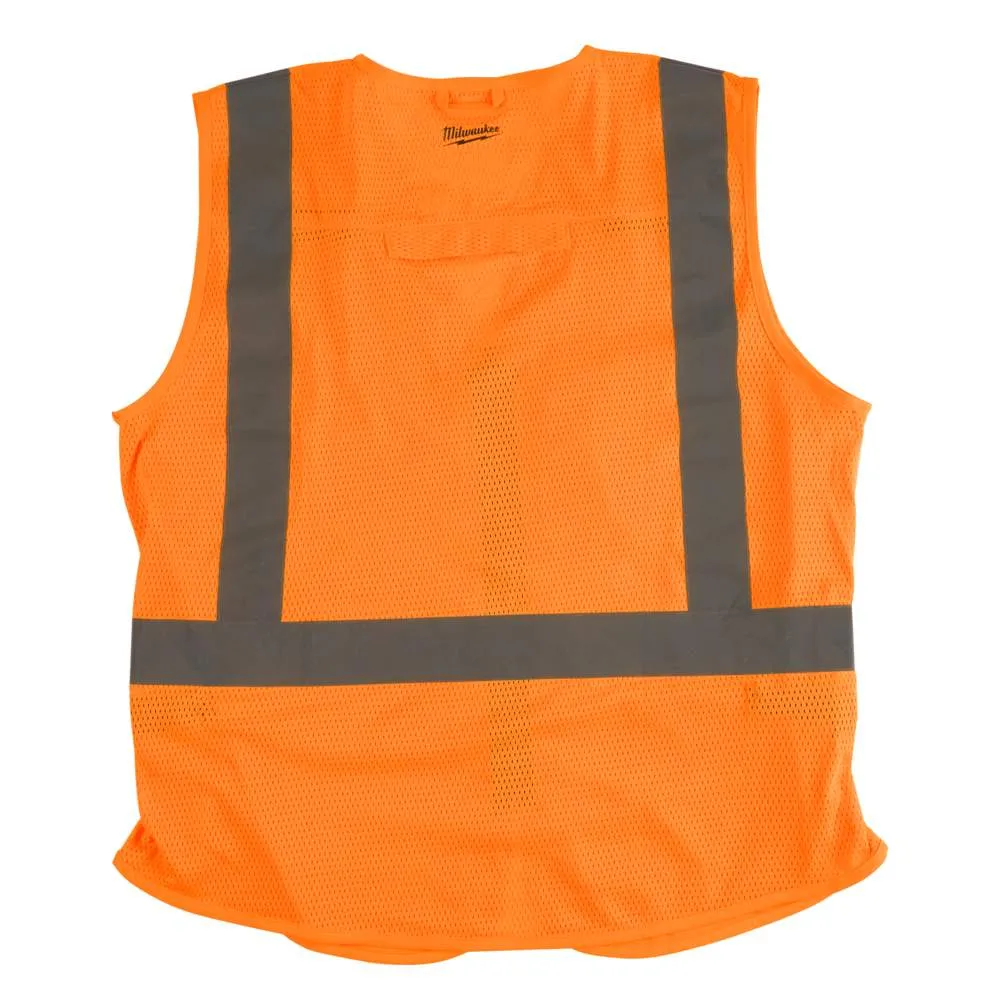 Milwaukee 48735032 L/XL Orange High Visibility Safety Vest