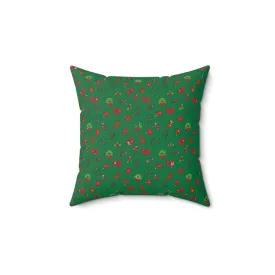 Modern Green Christmas Throw Pillow | Trendy Holiday Home Decor Accent