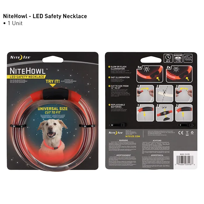 NiteHowl LED Safety Necklace<br> in 5 colors