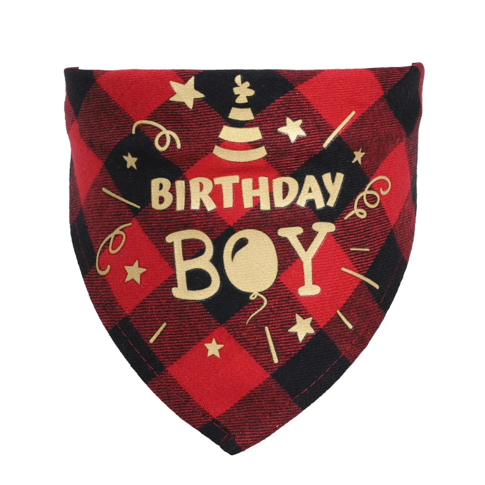 NONOR Cotton Pet Bandanas - Birthday Triangular Scarf Collar for Dogs and Cats